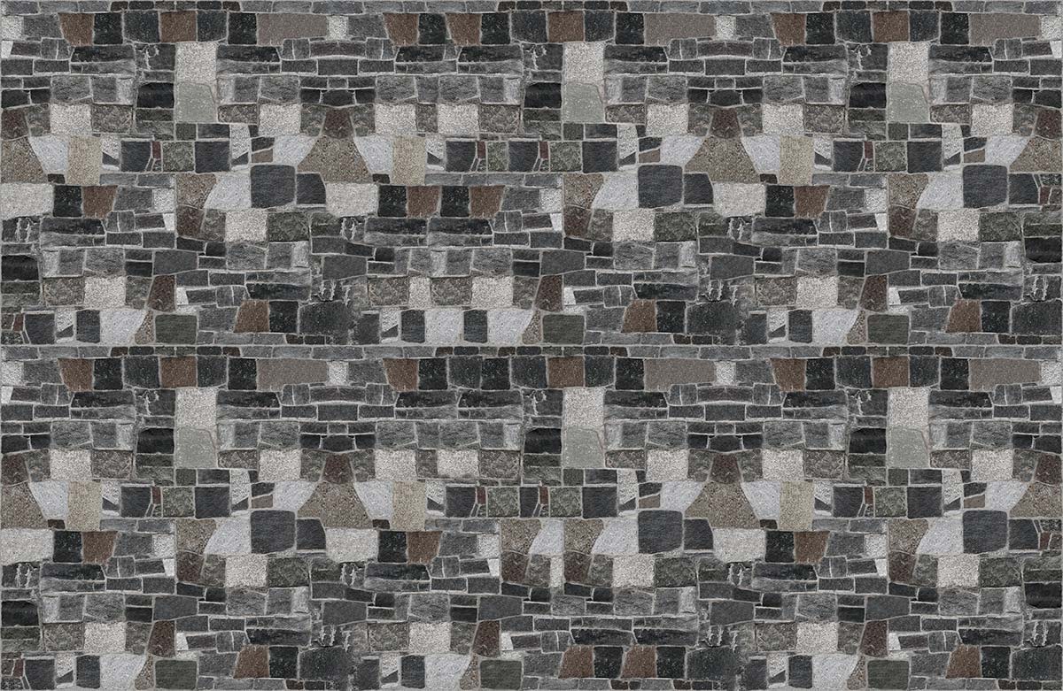 Rustic Stone Brick Effect Mural Wallpaper