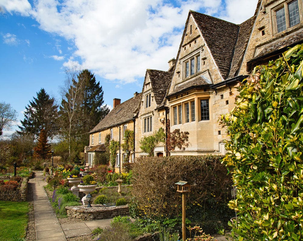 Cotswold Stone House Garden Mural Wallpaper