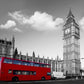 Wallpaper mural featuring a red London bus, perfect for use in interior design.
