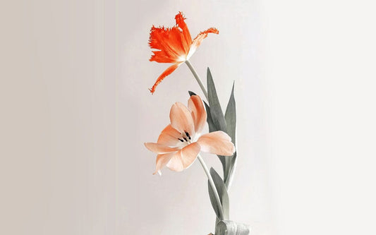 Wallpaper mural with matching lilies for use in home decor