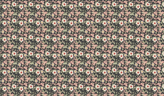 Wallpaper Mural with Shattered Wild Flowers, Suitable for Home Decoration