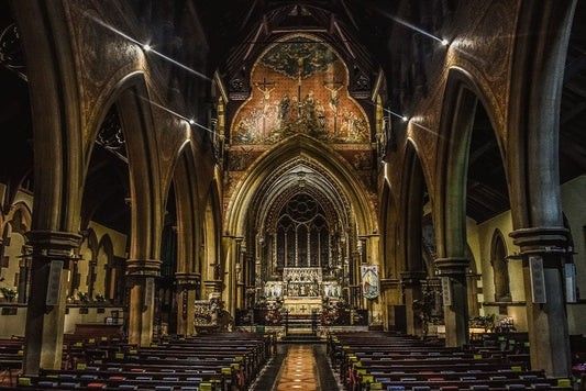 Scenery Wallpaper Mural of St. Peter's Church in Bournemouth, England