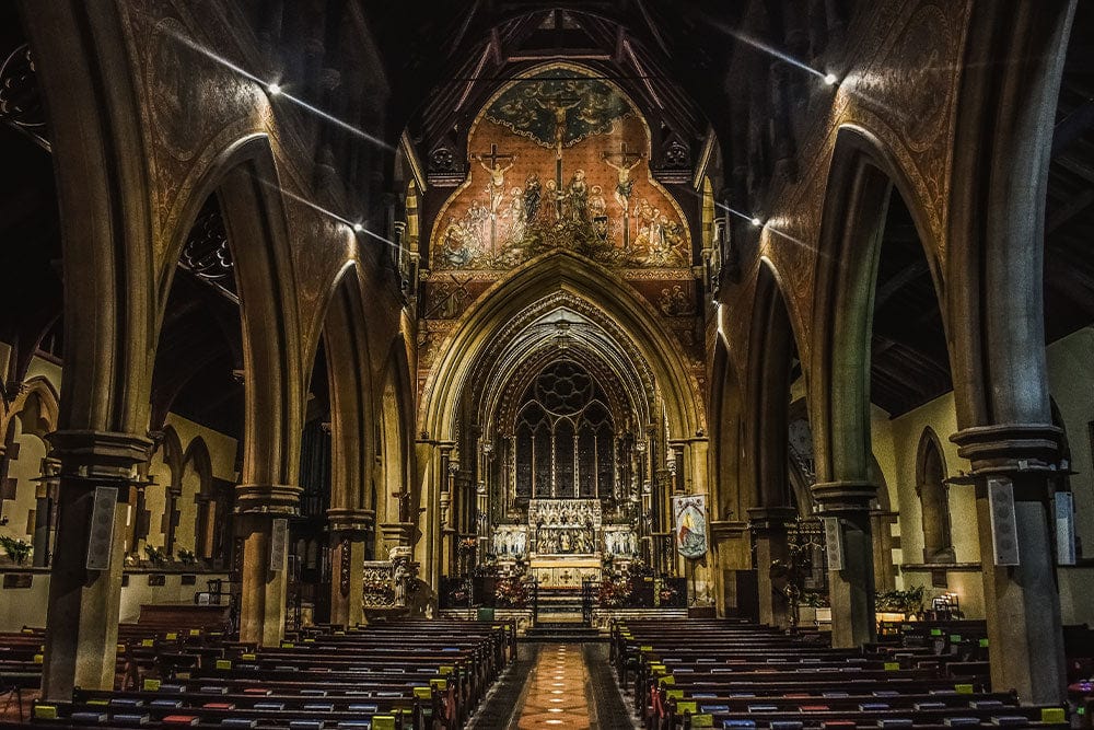 Gothic Cathedral Interior Wall Mural