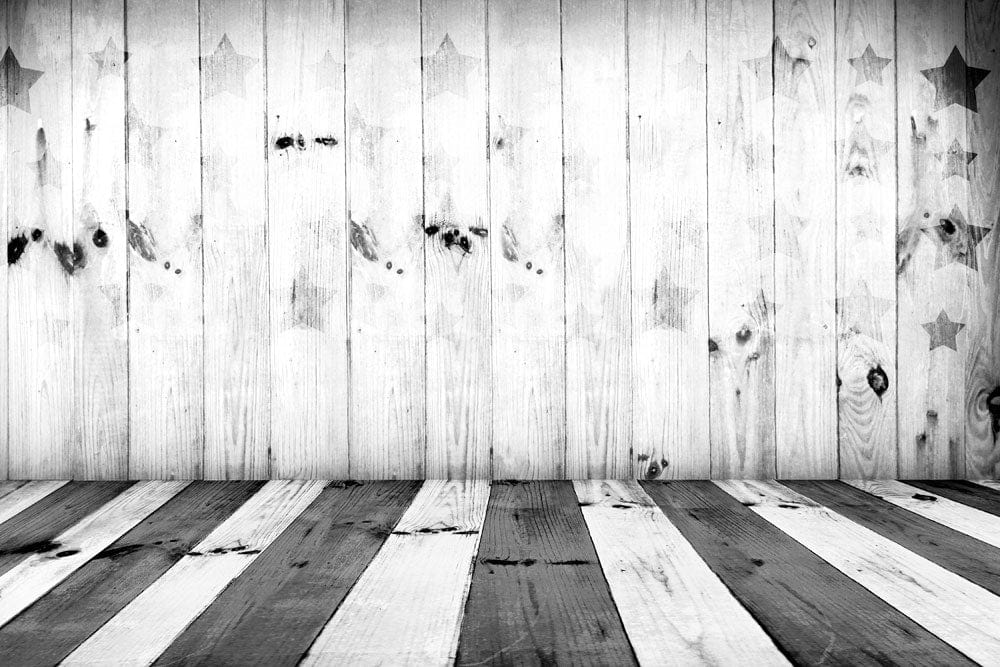 Rustic Starry Wood Plank Mural Wallpaper
