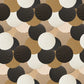 Wallpaper mural with striped balls for use as home decor