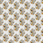 Wallpaper mural with tiny grey bouquets, perfect for decorating a room.