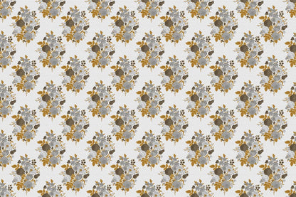 Wallpaper mural with tiny grey bouquets, perfect for decorating a room.