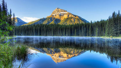 Wallpaper mural for home decoration with inverted mountainous landscapes from across the world