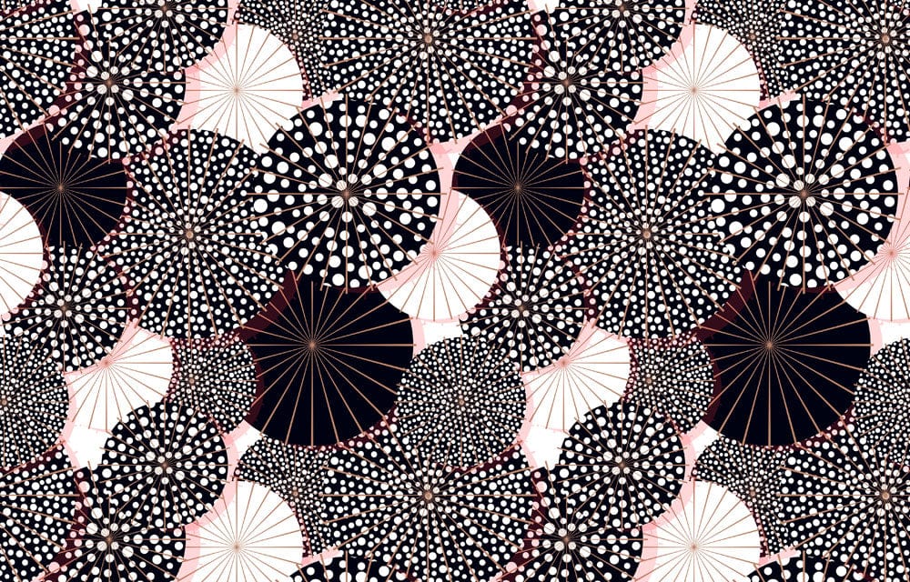 Abstract Dandelion Puff Geometric Mural Wallpaper