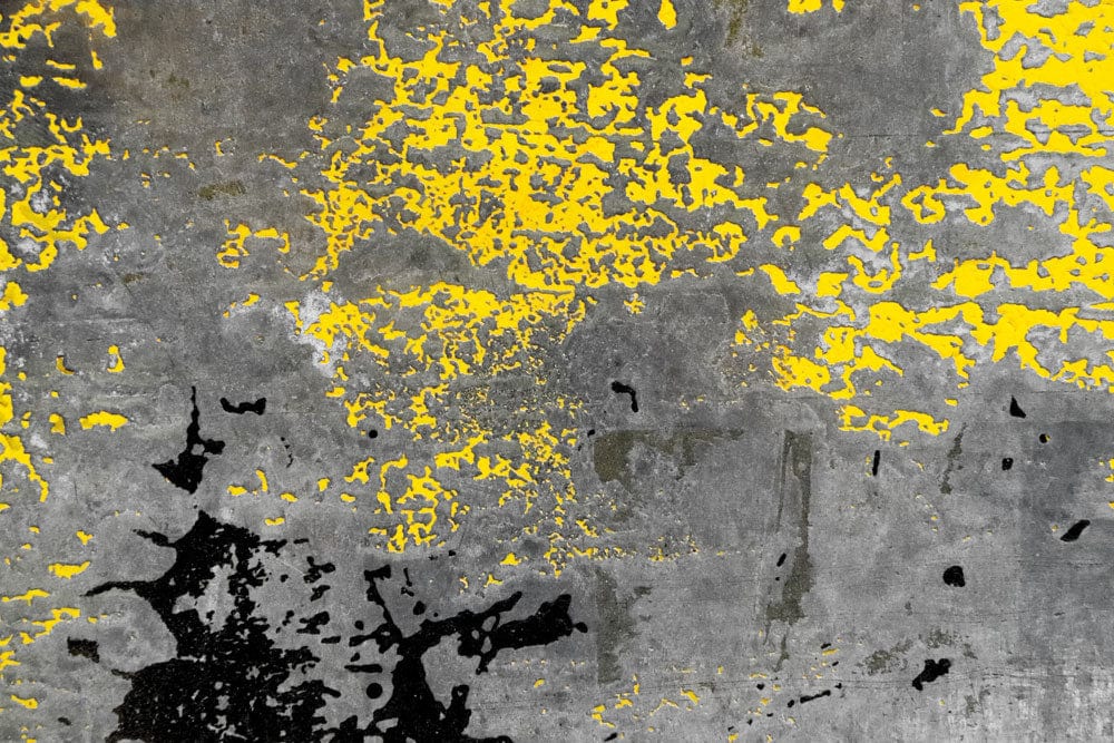 Abstract Yellow Splash Concrete Mural Wallpaper