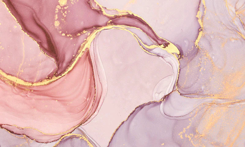 Pink Gold Marble Abstract Mural Wallpaper