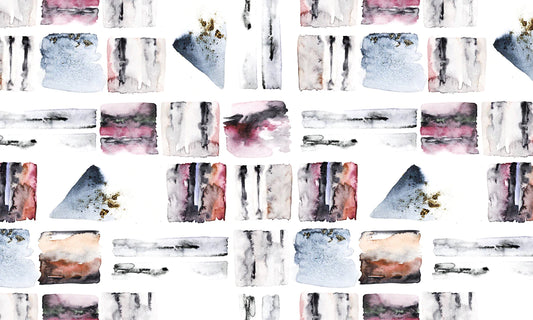 Wallpaper Mural with Watercolor Blocks, Suitable for Home Decoration