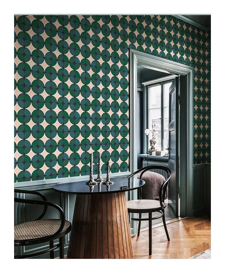 stylish and small circle pattern wallpaper home decor art