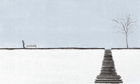 Wallpaper Mural of a Winter Road for the Decoration of Home