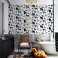 nice bathroom wall murals with a repetitive pattern of dogs