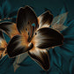 Home Decoration Featuring a Dark Lily Flower Wallpaper Mural