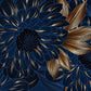 Wallpaper mural for the home decorated with a glamorous blue blossom design