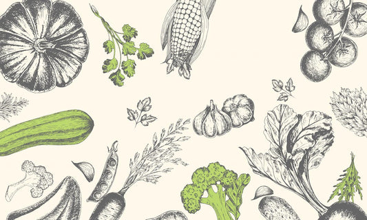 Wallpaper Mural with a Vegetable Pattern Effect, Suitable for Home Decoration
