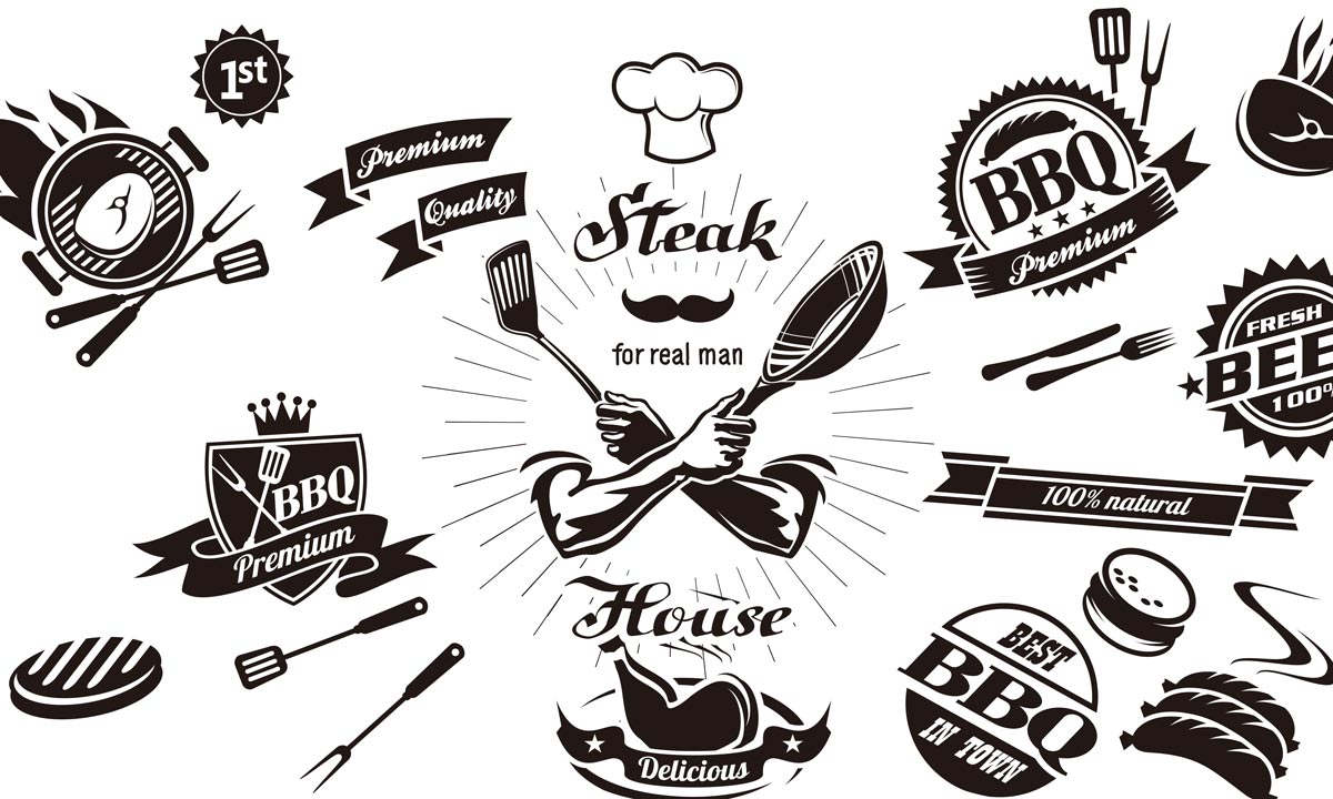 Modern BBQ Kitchen Mural Wallpaper