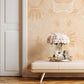 Marble Wallpaper Mural with a European Orange Pattern for Use as Décor in Hallways