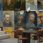 Van Gogh Self-portrait Wallpaper Mural for hallway decoration