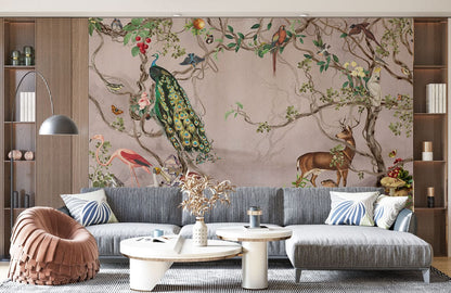 Enchanted Forest Animal Wallpaper for Wall in living room