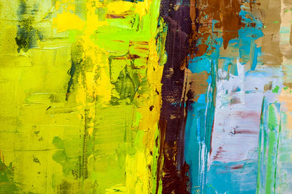 Green & Blue Graffiti Art Wallpaper Home Decor