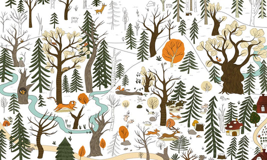 Whimsical Forest Animals Wallpaper