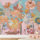 Whimsical Pastel Floral Mural Wallpaper