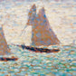 Sailboats in ocean Mural Wallpaper for walls