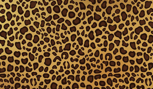 Leopard-print wallpaper murals for use in interior design and decoration