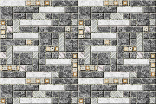 unique mixed tile pattern photo wallpaper 