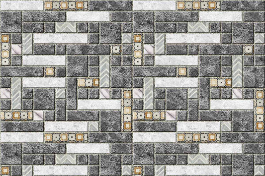 unique mixed tile pattern photo wallpaper