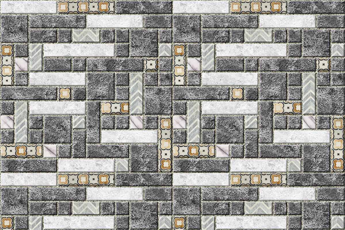 Carta da parati moderna effetto pietra geometrico