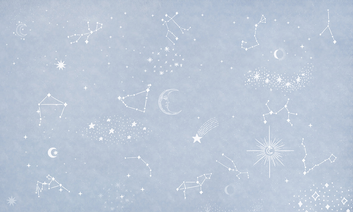 Starry Night Sky Children's Mural Wallpaper