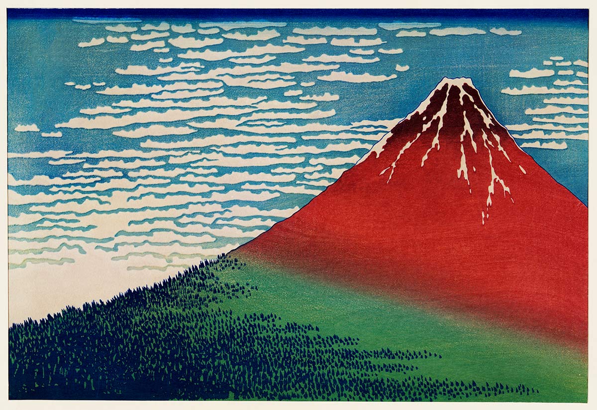 Red Mountain Landscape Art Mural Wallpaper