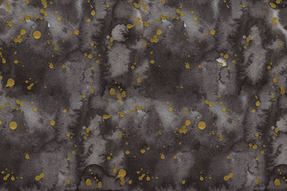 Plain Gold and Black Dots Wall Mural