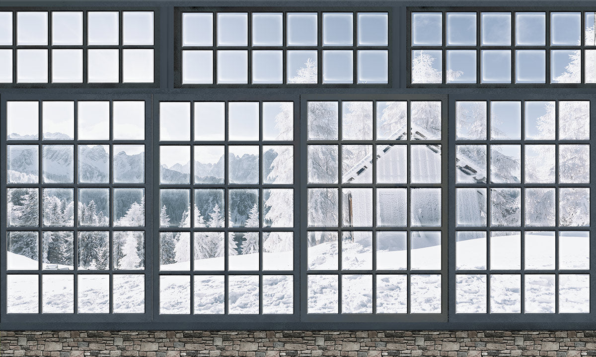 Winter Mountain Landscape Wall Mural