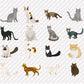 cats look wallpaper mural plain