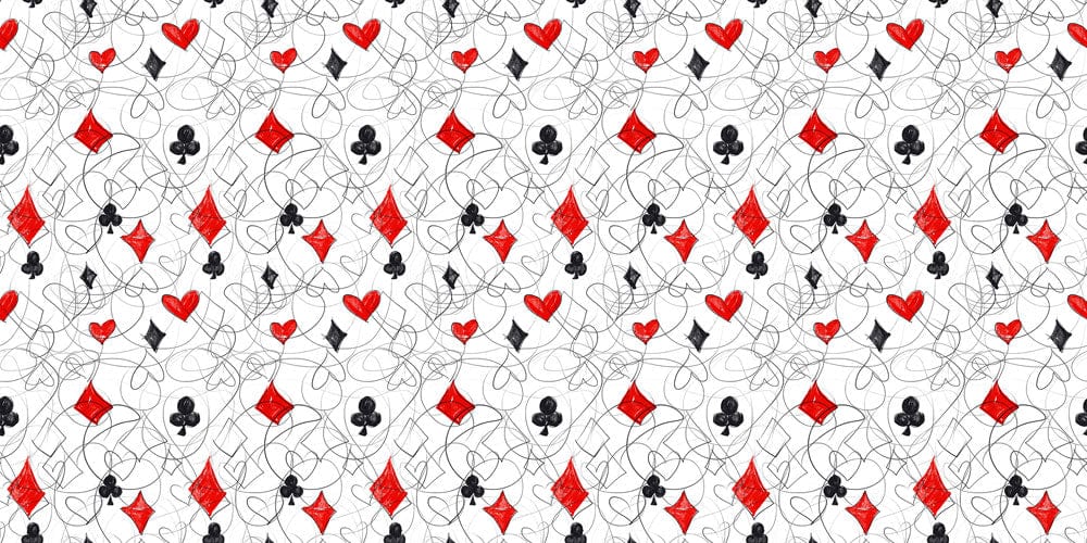 black and red poker pattern wall mural art