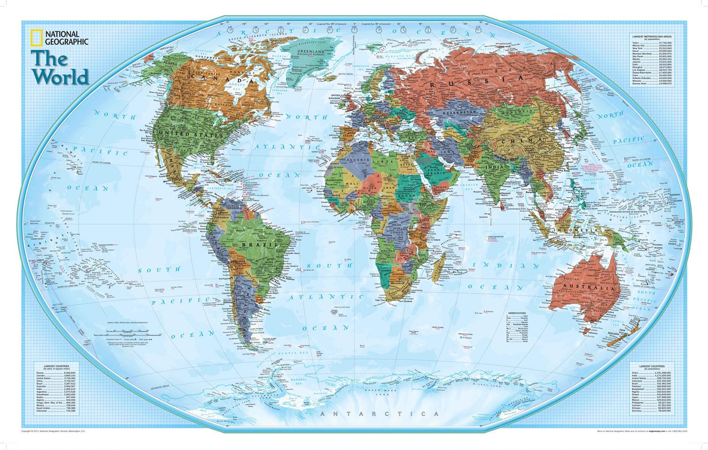 Political Explorer World Map Educational Mural Wallpaper