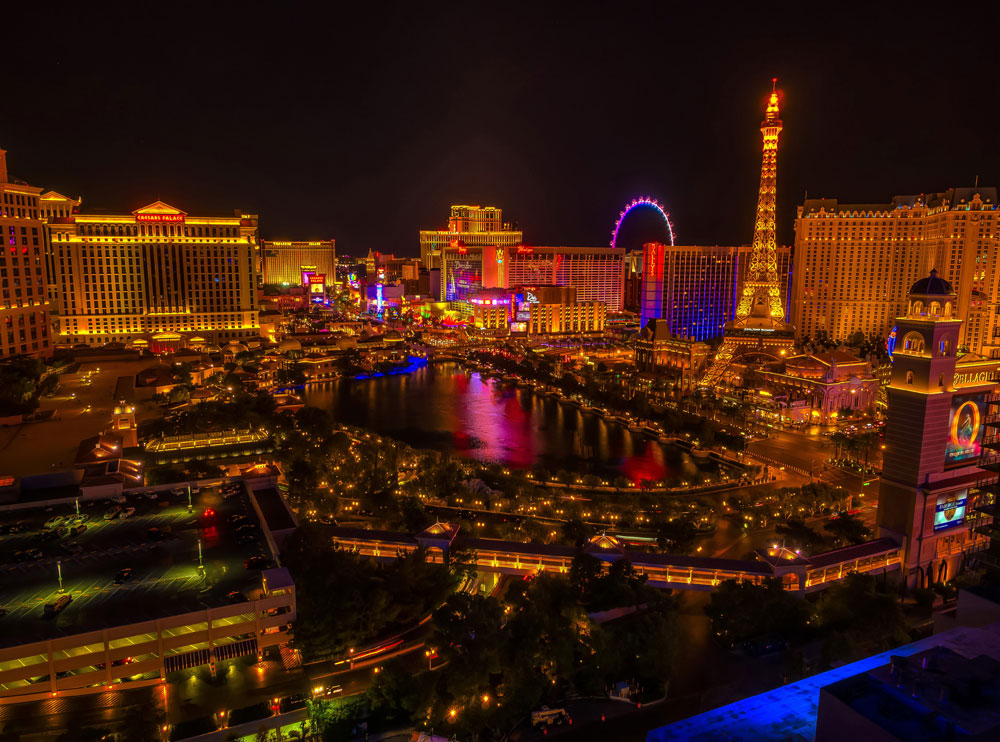 grand night city las vegas wallpaper decoration