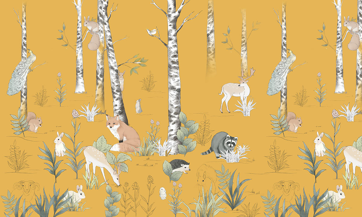 Enchanted Forest Animal Wallpaper