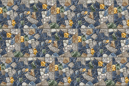 unique mixed pattern wall mural room