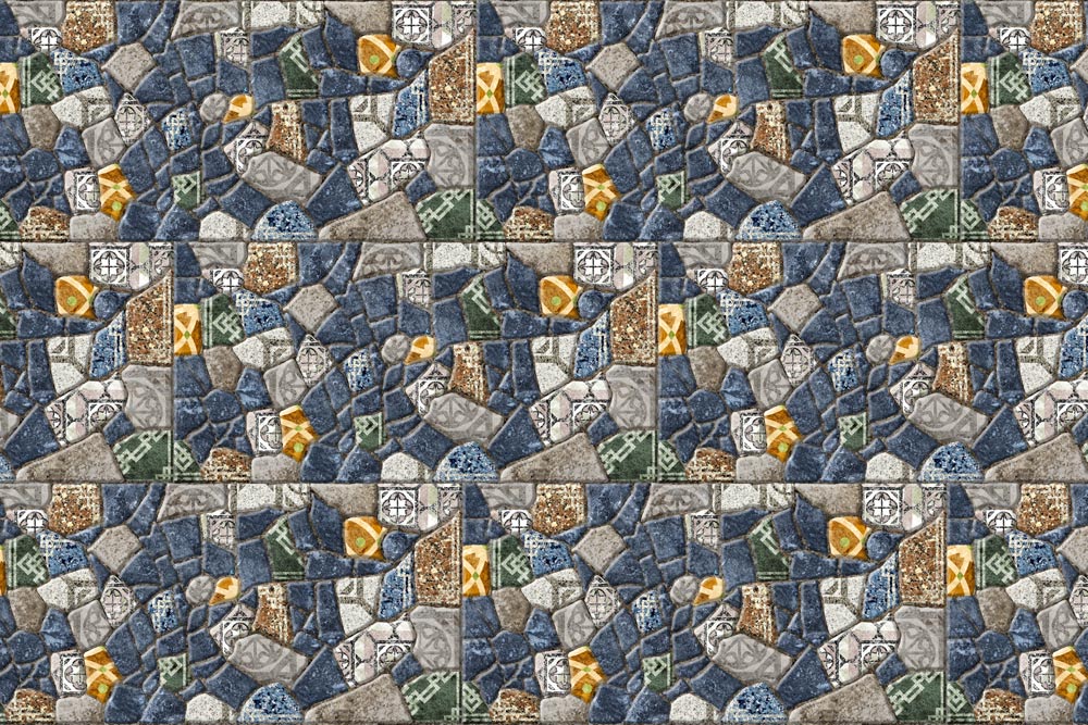 Vintage Mosaic Quilt Patchwork Mural Wallpaper