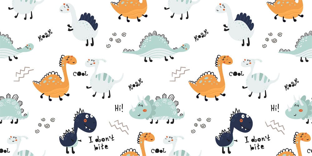 Niedliche Dinosaurier Cartoon Kinder Tapete Mural
