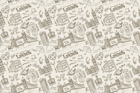 london cityscape wallpaper mural home interior decoration
