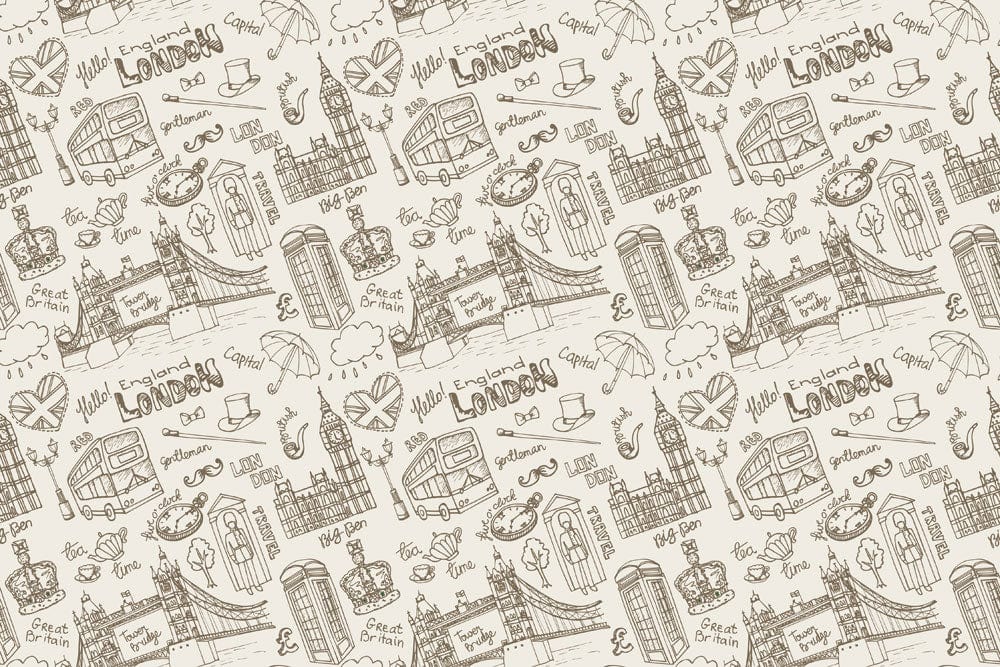 london cityscape wallpaper mural home interior decoration