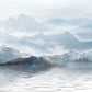 Ink Foggy Mountain wall mural home interior decor