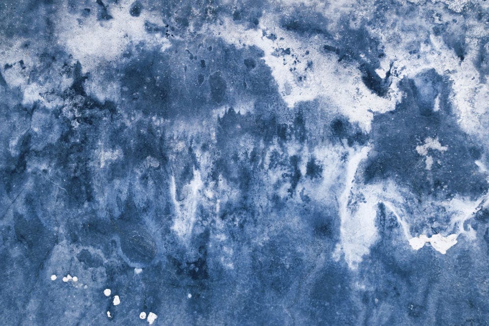 Abstract Watercolor Dark Blue Mottled Wall Mural